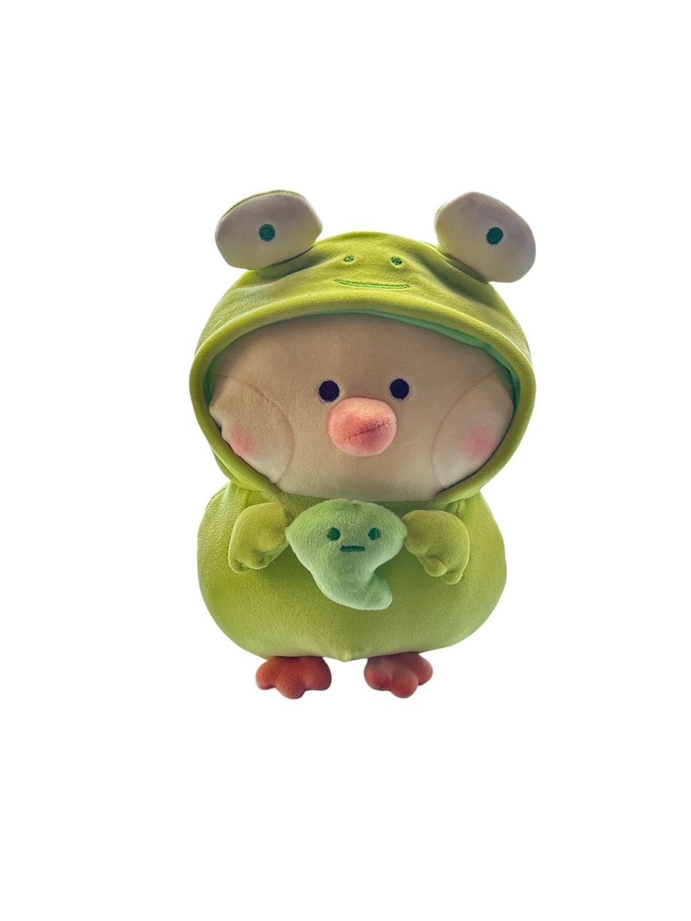 MINISO Green Frog Costume Plush Doll 9” Soft Stuffed Animal Kawaii Cute Toy